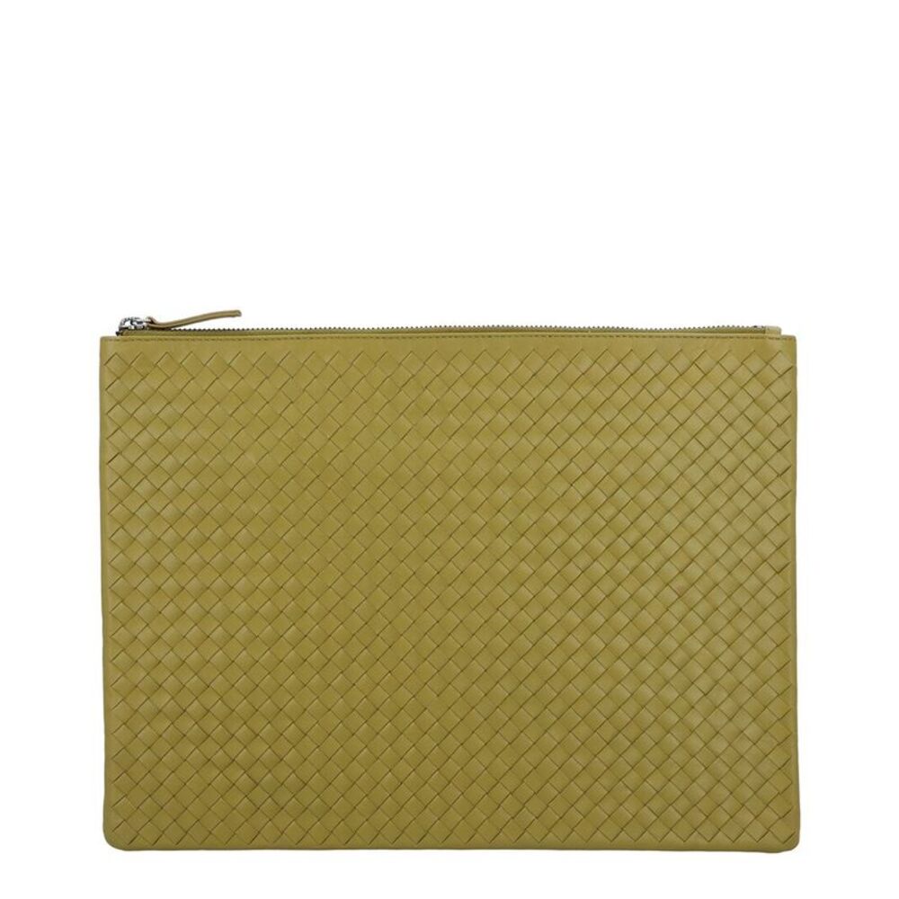 Dragon Diffusion A4 Leather Pochette, Green